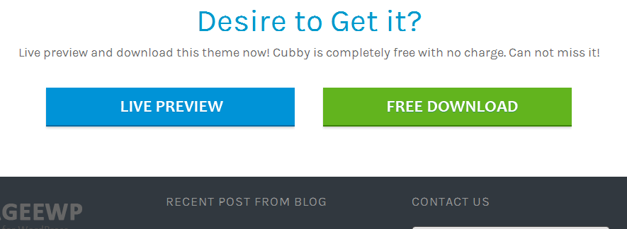 Cubby wordpress theme