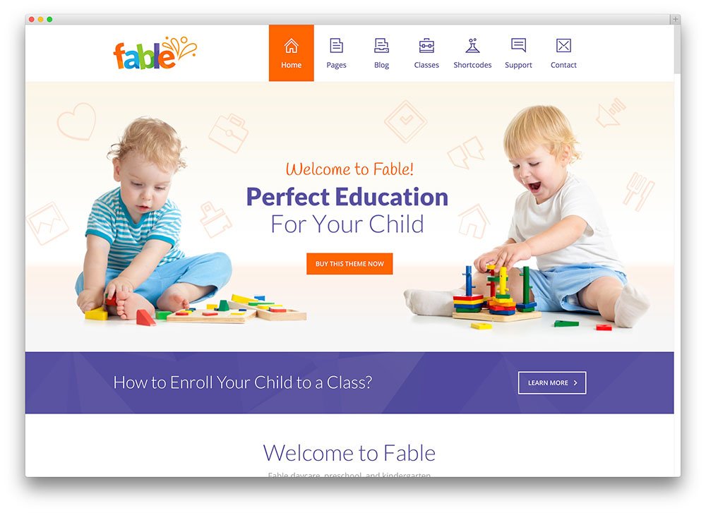 education wordpress theme fable