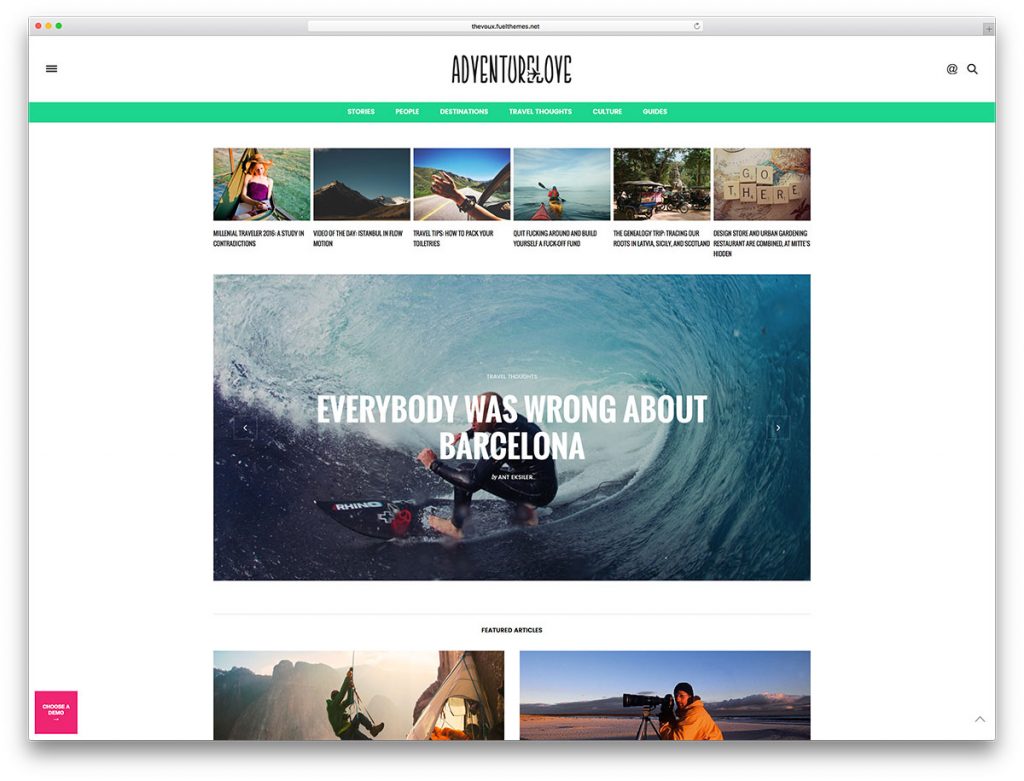 wordpress Travel theme