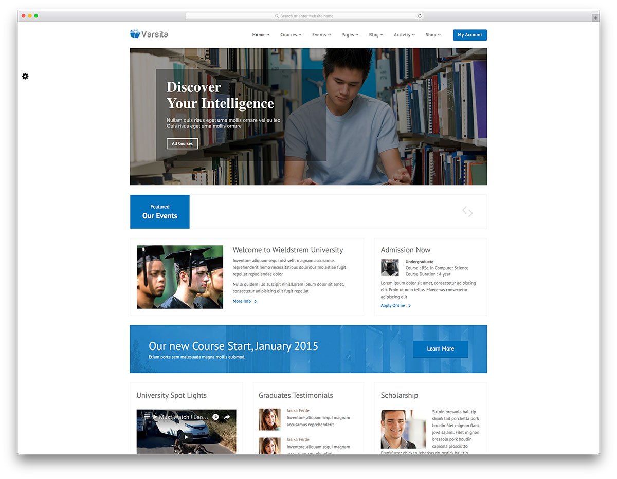 education wordpress theme varsita