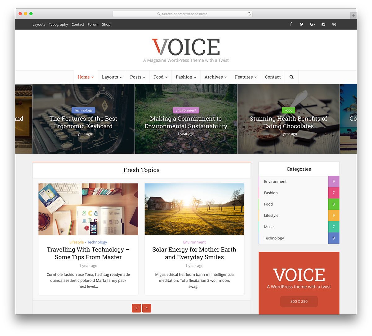 News WordPress Themes Voice