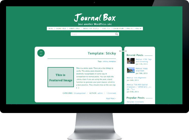 wordpress themes for writers journal-box-screenshot