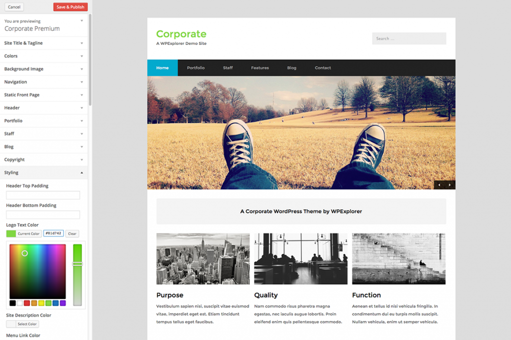 responsive free wordpress themes corporate