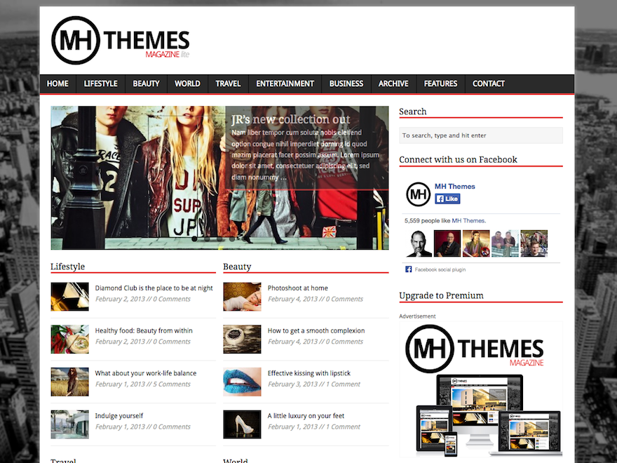 responsive free wordpress themes MH Magazine