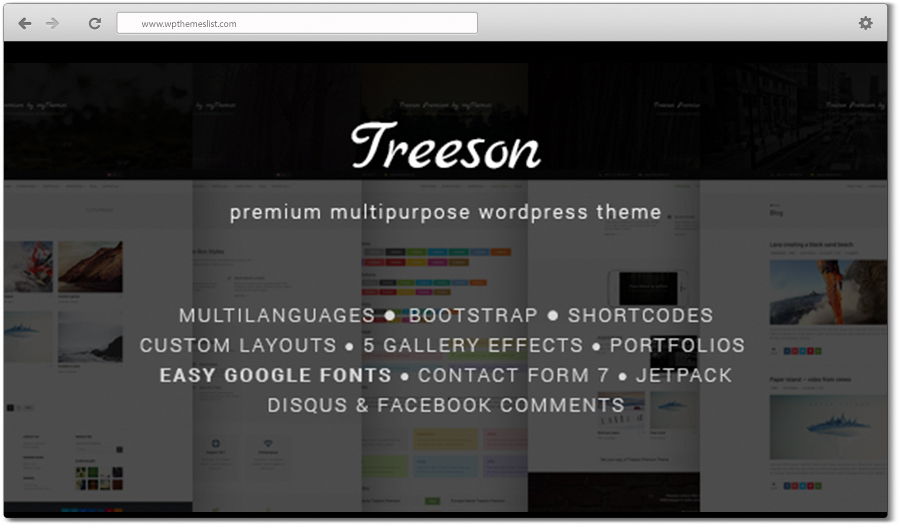 free portfolio wordpress themes Treeson