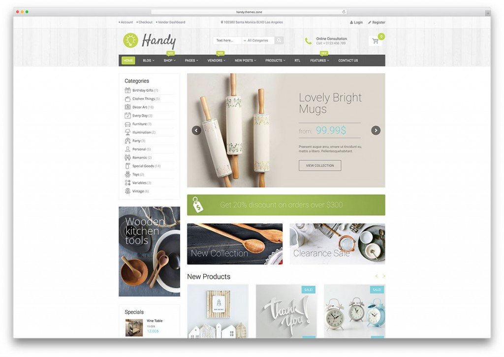 ecommerce wordpress themes handy