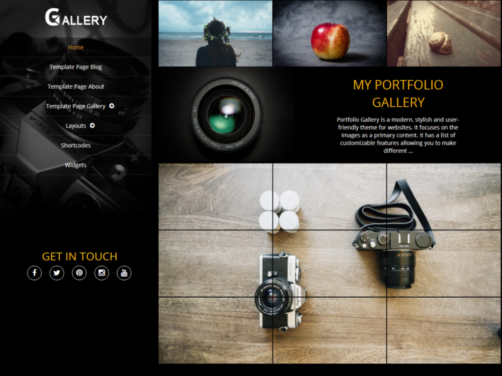 Photography WordPress Themes Portfolio Gallery