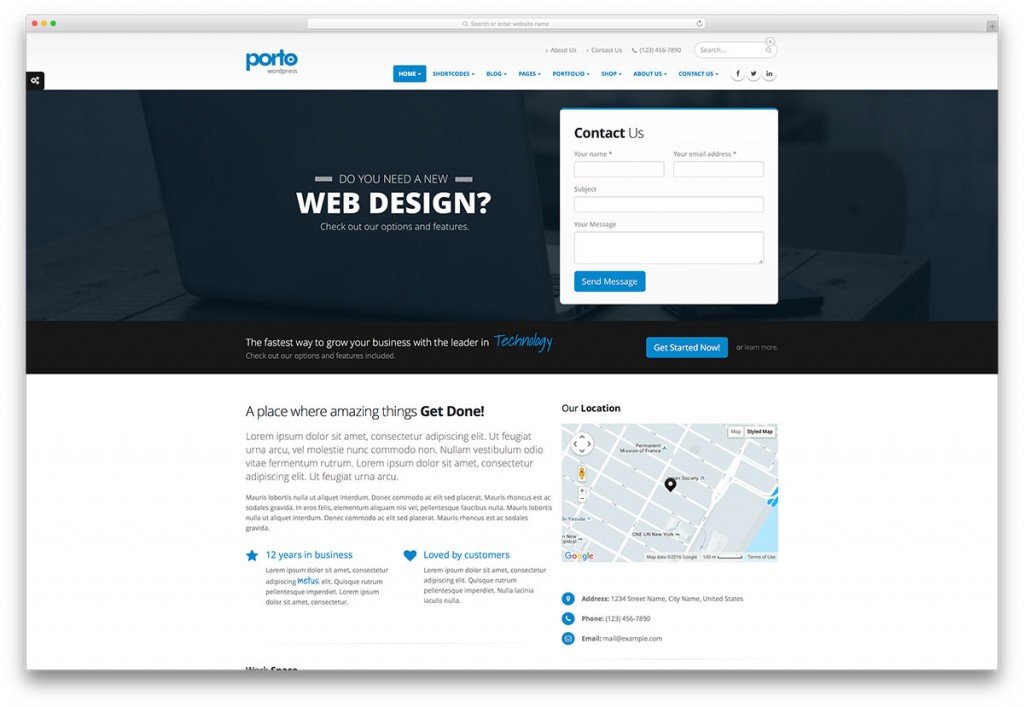 customizable wordpress themes porto