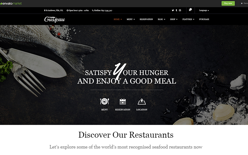 Gusteau-WordPress-restaurant-theme